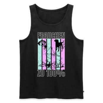 Hunde ein Hund ist ein treuer Freund - Männer Premium Bio Tank Top - Schwarz - Vorne - Michal (187cm)