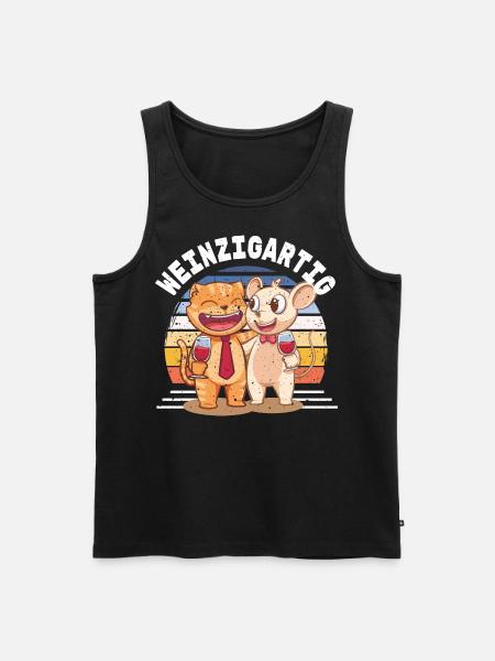 Weinzigartig - Männer Premium Bio Tank Top - Schwarz