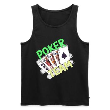 Poker Team Shirt montre que vous appartenez ensemble - Débardeur bio Premium Homme - noir - Devant - Michal (187cm)