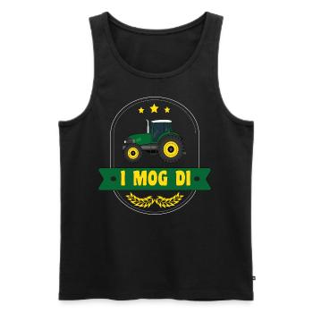 I mog di Traktor Trecker Bauer Landwirtschaft - Männer Premium Bio Tank Top - Schwarz - Vorne - Michal (187cm)