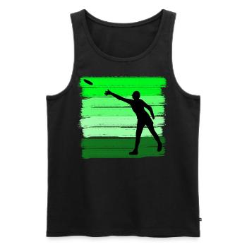 Friesbeesport Frisbee Discgolf Disc Golf Spieler - Männer Premium Bio Tank Top - Schwarz - Vorne - Michal (187cm)