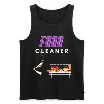 Food Cleaner Staubsauger - Männer Premium Bio Tank Top - Schwarz - Vorne - AI Model Male 178 light (178cm)