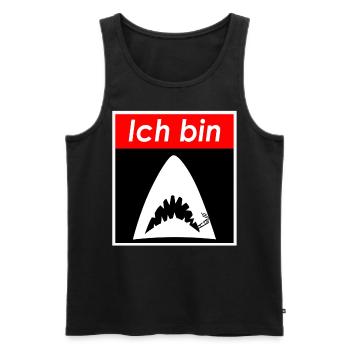 Ich bin high | Lustiges Shirt Kiffer Stoned 420 - Männer Premium Bio Tank Top - Schwarz - Vorne - Michal (187cm)