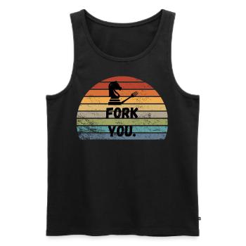 Schach Spruch Geschenk Schachmatt Queens Gambit - Männer Premium Bio Tank Top - Schwarz - Vorne - Michal (187cm)