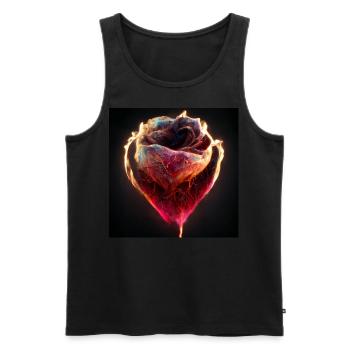 Herz Love Abstract Collection 2 - Männer Premium Bio Tank Top - Schwarz - Vorne - Michal (187cm)