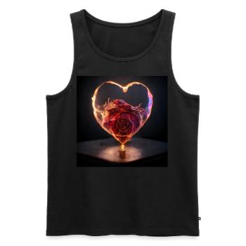 Herz Love Abstract Collection 1 - Männer Premium Bio Tank Top - Schwarz - Vorne - Michal (187cm)
