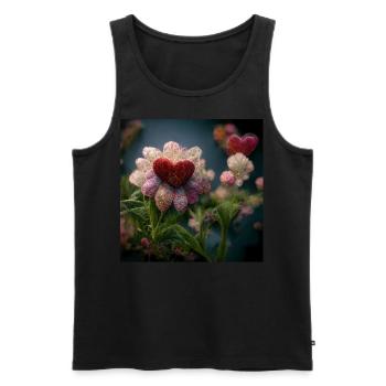 Herz Love Abstract Collection 7 - Männer Premium Bio Tank Top - Schwarz - Vorne - Michal (187cm)