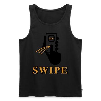 Wipe Me - Swipe Me - Men's Premium Organic Tank Top - black - Front - AI Model Male 178 light (178cm)