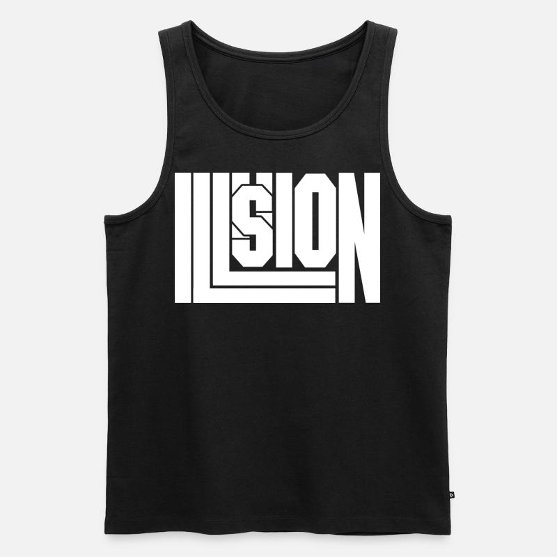 Illusion - Männer Premium Bio Tank Top - Schwarz