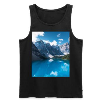 Schweizer Alpen - Männer Premium Bio Tank Top - Schwarz - Vorne - AI Model Male 178 light (178cm)