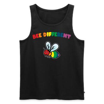 LGBT Rainbow Gay Homosexuality be different - Men's Premium Organic Tank Top - black - Front - AI Model Male 178 light (178cm)