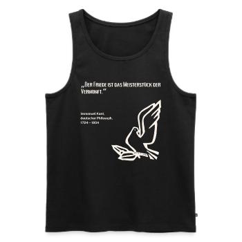 Zitat deutscher Philosoph Frieden - Männer Premium Bio Tank Top - Schwarz - Vorne - Michal (187cm)
