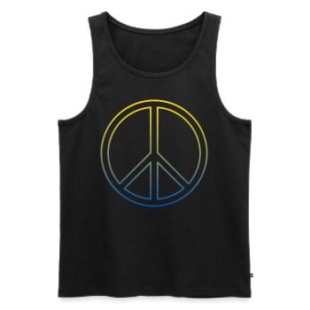 World Peace Symbol World Peace Ukraine Russia - Men's Premium Organic Tank Top - black - Front - Michal (187cm)