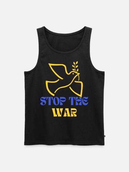 Stop The War Peace Ukraine - Men's Premium Organic Tank Top - black