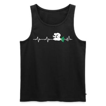 Bike Radish Heartbeat Road Bike Sport Radi Cool - Men's Premium Organic Tank Top - black - Front - Michal (187cm)