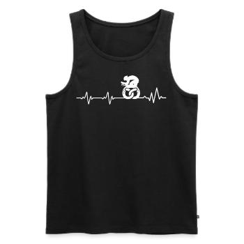Breze Fahrrad Logo Rennrad Gravelbike Herzschlag - Männer Premium Bio Tank Top - Schwarz - Vorne - AI Model Male 178 light (178cm)