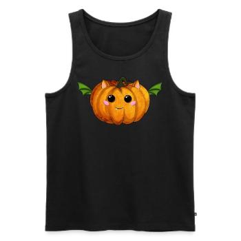 Citrouille d’Halloween - Débardeur bio Premium Homme - noir - Devant - AI Model Male 178 light (178cm)