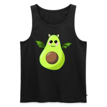 Avocado Fledermaus - Männer Premium Bio Tank Top - Schwarz - Vorne - Michal (187cm)