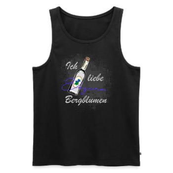Ich liebe Bergblumen lustiger Spruch - Männer Premium Bio Tank Top - Schwarz - Vorne - AI Model Male 178 light (178cm)