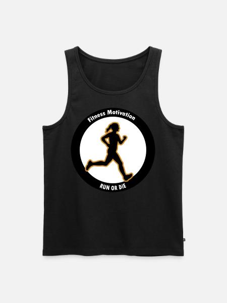 Fitness Motivation. Lauf oder Stirb - Männer Premium Bio Tank Top - 