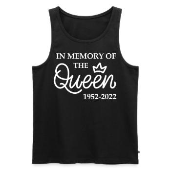 In Memory of the Queen - Männer Premium Bio Tank Top - Schwarz - Vorne - AI Model Male 178 light (178cm)