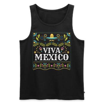 Viva Mexico t Shirt Design - Männer Premium Bio Tank Top - Schwarz - Vorne - AI Model Male 178 light (178cm)