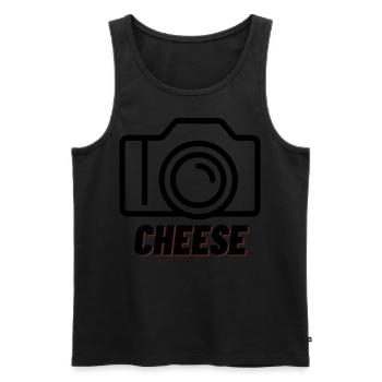 Cheese Foto - Männer Premium Bio Tank Top - Schwarz - Vorne - Michal (187cm)