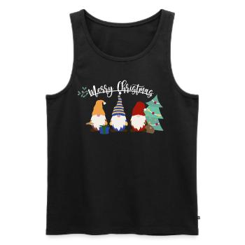 Christmas elves - Men's Premium Organic Tank Top - black - Front - Michal (187cm)
