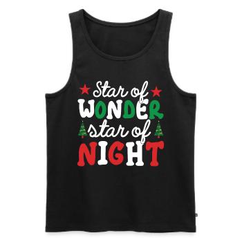 Star Of Wonder & Star of Night Noël - Débardeur bio Premium Homme - noir - Devant - Michal (187cm)