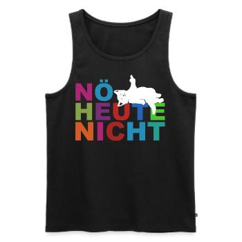 Nö heute nicht - Faulenzer - Keine Lust - Männer Premium Bio Tank Top - Schwarz - Vorne - Michal (187cm)