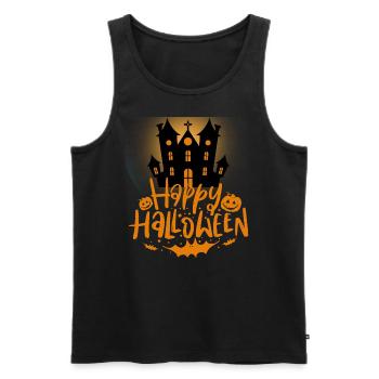 Halloween Creepy Cemetery Moon Witch Vampire - Débardeur bio Premium Homme - noir - Devant - AI Model Male 178 light (178cm)