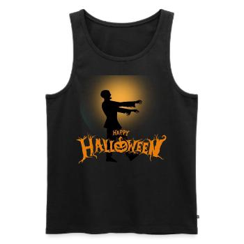 Halloween Creepy Cemetery Moon Witch Vampire - Débardeur bio Premium Homme - noir - Devant - AI Model Male 178 light (178cm)