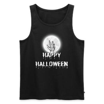 Happy Halloween Hand Zombie Creepy Vampire Blood - Men's Premium Organic Tank Top - black - Front - Michal (187cm)