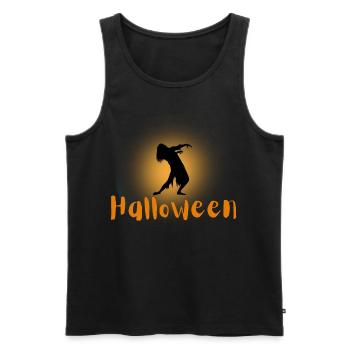 Halloween Creepy Cemetery Moon Witch Vampire - Men's Premium Organic Tank Top - black - Front - Michal (187cm)