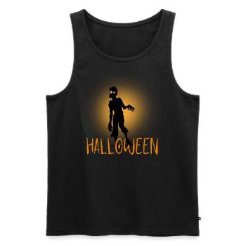 Halloween Creepy Cemetery Moon Witch Vampire - Débardeur bio Premium Homme - noir - Devant - AI Model Male 178 light (178cm)