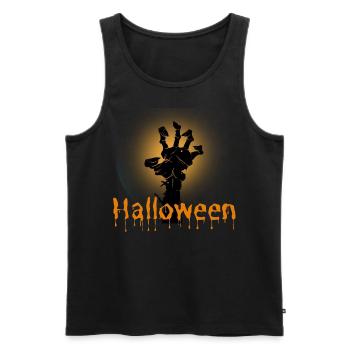 Halloween Creepy Cemetery Moon Witch Vampire - Débardeur bio Premium Homme - noir - Devant - AI Model Male 178 light (178cm)