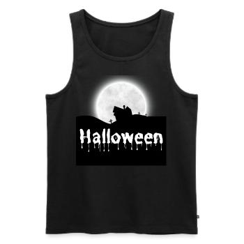 Halloween Creepy Cemetery Moon Witch Vampire - Débardeur bio Premium Homme - noir - Devant - AI Model Male 178 light (178cm)