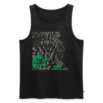 Eiche Eichenbaum Rinde - Männer Premium Bio Tank Top - Schwarz - Vorne - AI Model Male 178 light (178cm)