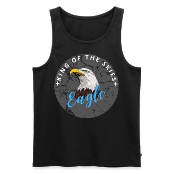 Bald Eagle t Shirt Design - Men's Premium Organic Tank Top - black - Front - AI Model Male 178 light (178cm)