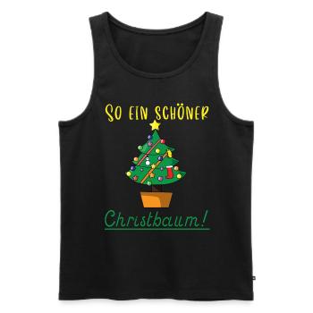 Christbaumloben Christbaum Weihnachten - Männer Premium Bio Tank Top - Schwarz - Vorne - Michal (187cm)