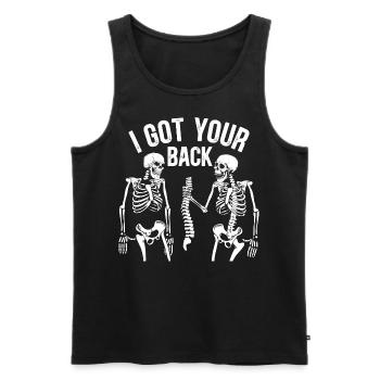Skull Horror Halloween Gift - Men's Premium Organic Tank Top - black - Front - AI Model Male 178 light (178cm)