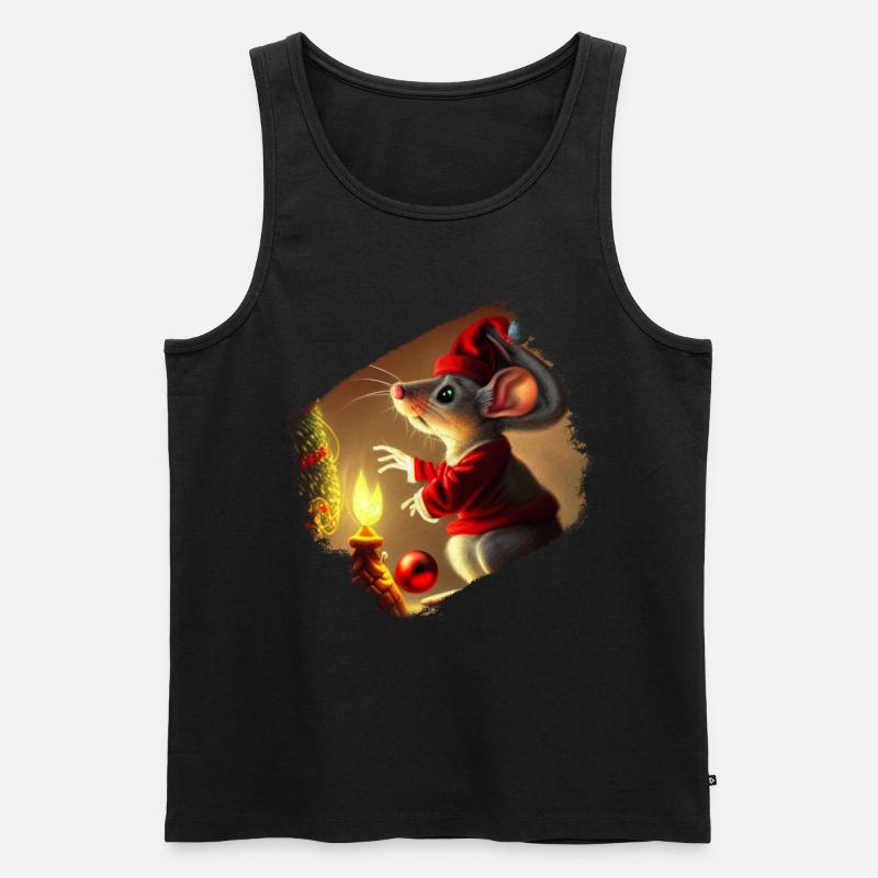 Weihnachtsgeschenk - Männer Premium Bio Tank Top - Schwarz