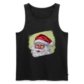 Nicholas - Men's Premium Organic Tank Top - black - Front - Michal (187cm)