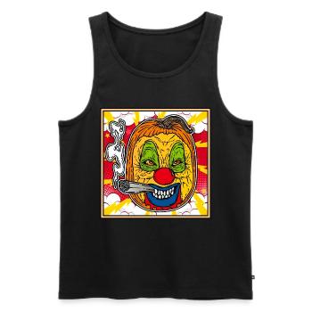 MONSTER CLOWN PUMPKIN Halloween Apocalypse Horror - Men's Premium Organic Tank Top - black - Front - Michal (187cm)
