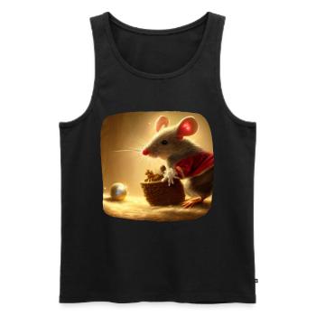 Christmas motif mouse - Men's Premium Organic Tank Top - black - Front - Michal (187cm)