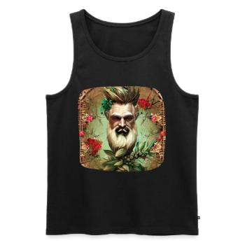 Alter Mann Fantasie - Männer Premium Bio Tank Top - Schwarz - Vorne - Michal (187cm)