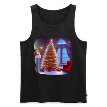 Christmas tree - Men's Premium Organic Tank Top - black - Front - Michal (187cm)