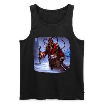 Bad Krampus - Men's Premium Organic Tank Top - black - Front - AI Model Male 178 light (178cm)