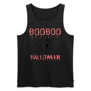 BOO HALLWEEN - Männer Premium Bio Tank Top - Schwarz - Vorne - AI Model Male 178 light (178cm)