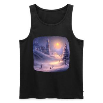 Stille Nacht - Männer Premium Bio Tank Top - Schwarz - Vorne - AI Model Male 178 light (178cm)